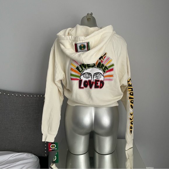 Pullover Hoodie Black Lives are Loved size M to L by Cross Colours - Picture 2 of 10